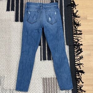 MOTHER Straight Leg Blue Jeans